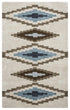 9' X 12' Beige Navy Blue Blue Teal Brown And Light Brown Wool Southwestern Hand Tufted Area Rug