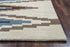 9' X 12' Beige Navy Blue Blue Teal Brown And Light Brown Wool Southwestern Hand Tufted Area Rug