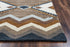 5' X 8' Brown White Taupe And Gray Wool Southwestern Hand Tufted Area Rug