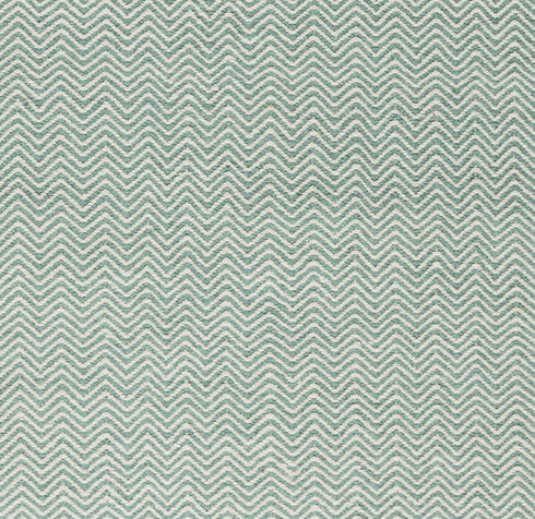 9' X 12' Green And Off White Wool Chevron Hand Woven Area Rug