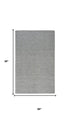 8' Black And Off White Wool Chevron Hand Woven Area Rug