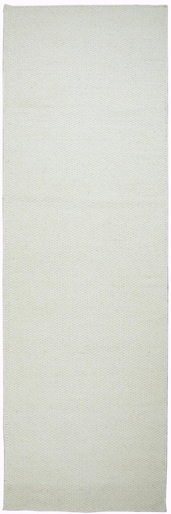 8' Off White And Ivory Wool Hand Woven Area Rug
