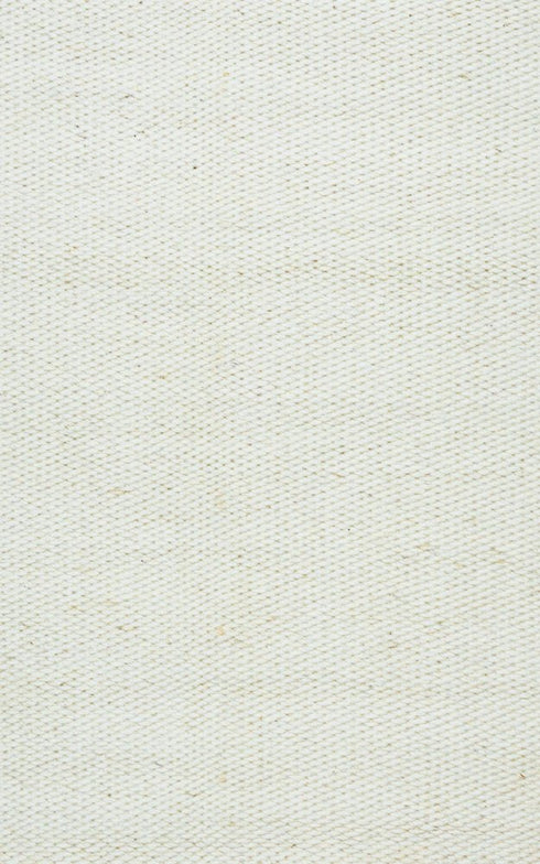 8' Off White And Ivory Wool Hand Woven Area Rug