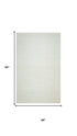 5' X 8' Off White And Ivory Wool Hand Woven Area Rug