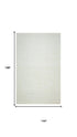 9' X 12' Off White And Ivory Wool Hand Woven Area Rug