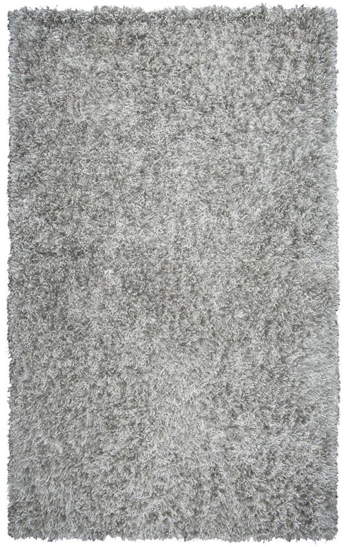 8' X 10' Light Gray And Silver Hand Tufted Area Rug