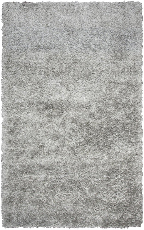8' X 10' Gray And Silver Hand Tufted Area Rug
