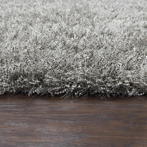8' X 10' Gray And Silver Hand Tufted Area Rug