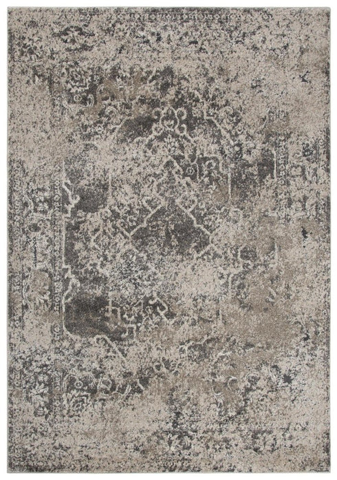 8' X 10' Beige Brown And Ivory Oriental Area Rug