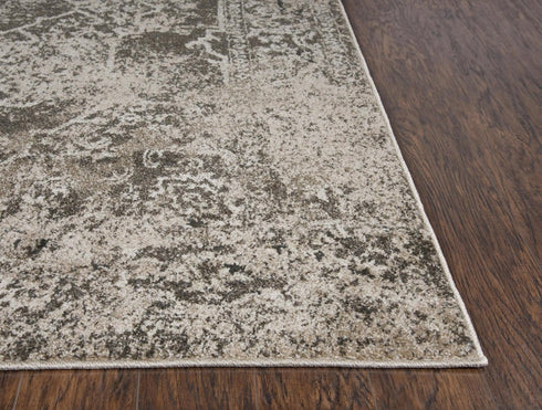 8' X 10' Beige Brown And Ivory Oriental Area Rug