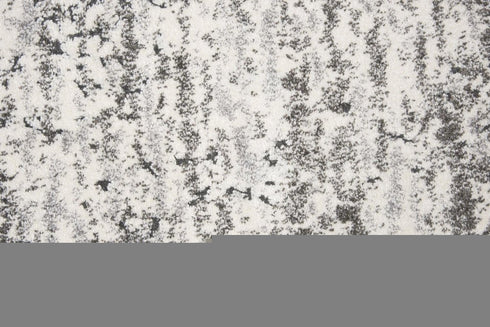 5' X 8' Ivory Silver And Taupe Abstract Area Rug