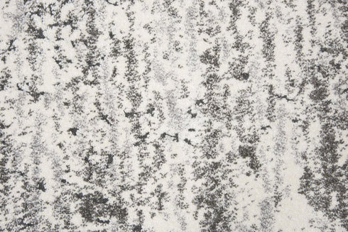 7' X 10' Ivory Silver And Taupe Abstract Area Rug