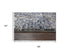 5' X 8' Silver Blue And Taupe Abstract Area Rug