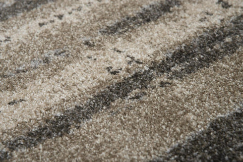 7' X 10' Silver Beige And Taupe Abstract Area Rug