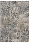 5' X 8' Silver Beige And Taupe Abstract Area Rug