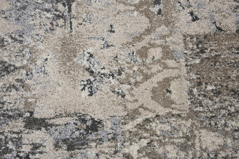 5' X 8' Silver Beige And Taupe Abstract Area Rug