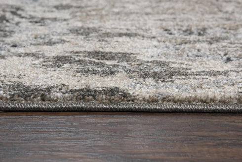 5' X 8' Silver Beige And Taupe Abstract Area Rug