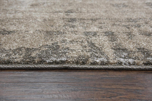 5' X 8' Silver Beige And Taupe Abstract Area Rug