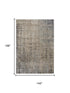 9' X 12' Silver Beige And Taupe Abstract Area Rug