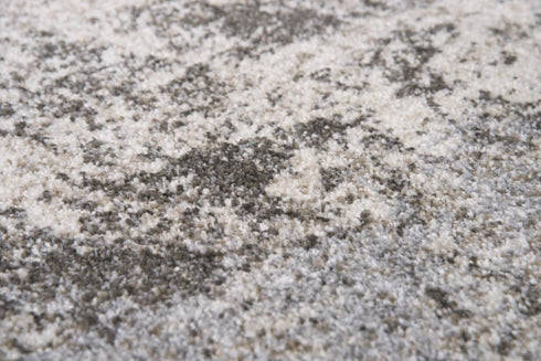 7' X 10' Silver Gray And Taupe Abstract Area Rug