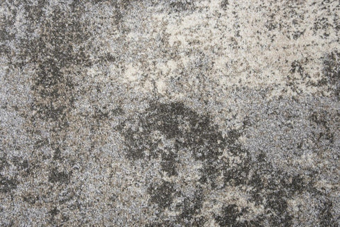 7' X 10' Silver Gray And Taupe Abstract Area Rug