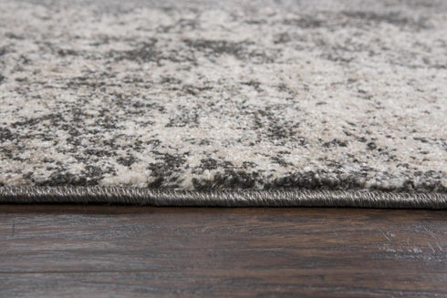 7' X 10' Silver Gray And Taupe Abstract Area Rug