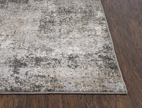 8' X 10' Silver Gray And Taupe Abstract Area Rug