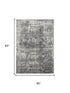5' X 8' Ivory And Gray Abstract Area Rug
