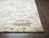 5' X 8' Beige Blue Gray Cream And Light Brown Wool Floral Hand Tufted Area Rug