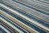 9' X 12' Teal Ivory And Gray Striped Hand Tufted Area Rug