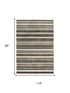 8' X 10' Beige Brown And Ivory Striped Hand Tufted Area Rug