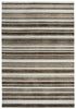 9' X 12' Beige Brown And Ivory Striped Hand Tufted Area Rug