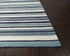 9' X 12' Aqua Gray And Ivory Striped Hand Tufted Area Rug