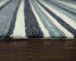 9' X 12' Aqua Gray And Ivory Striped Hand Tufted Area Rug