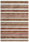 9' X 12' Rust Ivory And Beige Striped Hand Tufted Area Rug