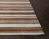 9' X 12' Rust Ivory And Beige Striped Hand Tufted Area Rug