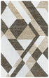 5' X 8' Brown And Natural Geometric Hand Tufted Area Rug