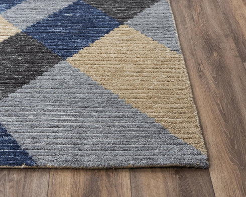 8' X 10' Ivory And Natural Geometric Hand Tufted Area Rug