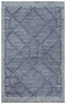 8' X 10' Blue And Ivory Geometric Hand Tufted Area Rug
