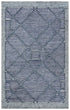 8' X 10' Blue And Ivory Geometric Hand Tufted Area Rug