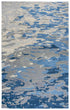 9' X 12' Blue Dark Blue And Gray Wool Abstract Hand Tufted Area Rug