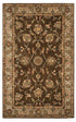 5' X 8' Brown Taupe Sage Blue Rust And Tan Wool Oriental Hand Tufted Area Rug