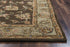 5' X 8' Brown Taupe Sage Blue Rust And Tan Wool Oriental Hand Tufted Area Rug