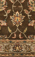 5' X 8' Brown Taupe Sage Blue Rust And Tan Wool Oriental Hand Tufted Area Rug