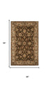 5' X 8' Brown Taupe Sage Blue Rust And Tan Wool Oriental Hand Tufted Area Rug