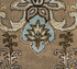 5' X 8' Brown Dark Brown Blue Khaki And Tan Wool Damask Hand Tufted Area Rug