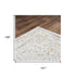 9' X 12' Gray Ivory Red Orange And Blue Medallion Area Rug