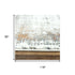 8' X 10' Ivory Blue Orange Red And Gray Abstract Area Rug