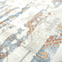 9' X 12' Ivory Blue Orange Red And Gray Oriental Area Rug
