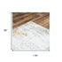 8' X 10' Ivory Blue Orange Red And Gray Abstract Area Rug